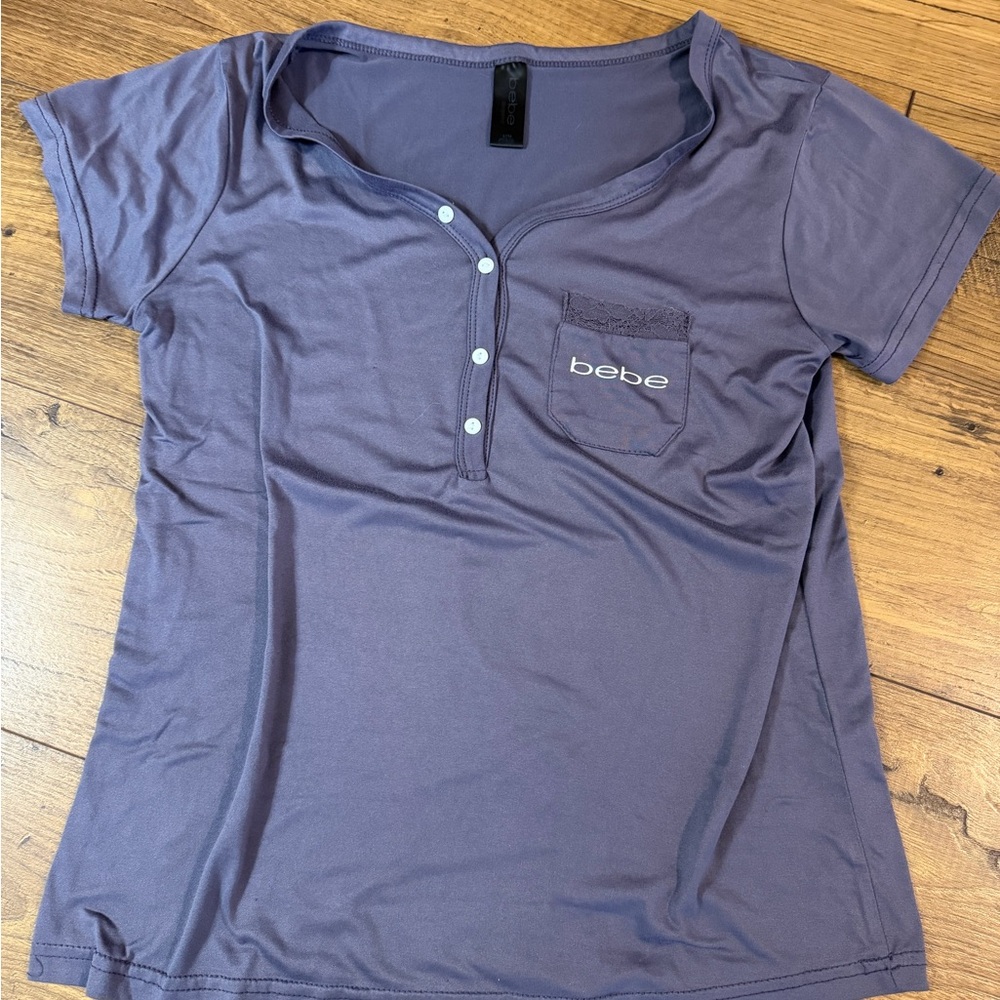 Bebe Women's Pajama Set (purple) - Picture 3 of 4